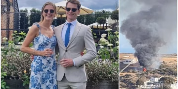 Newlywed British couple killed in helicopter crash on Greek island during honeymoon